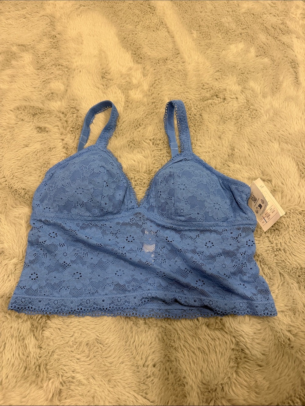 Lace Bralette Cami in periwinkle- Women's Intimates me